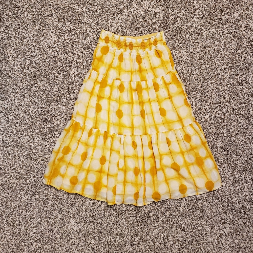 💛Anthropologie💛 'Angelika' Tiered Ankle/Maxi Skirt Size 6 - Picture 2 of 8